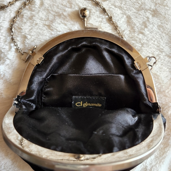 Dynamite black party shoulder satchel clutch - Picture 4 of 4